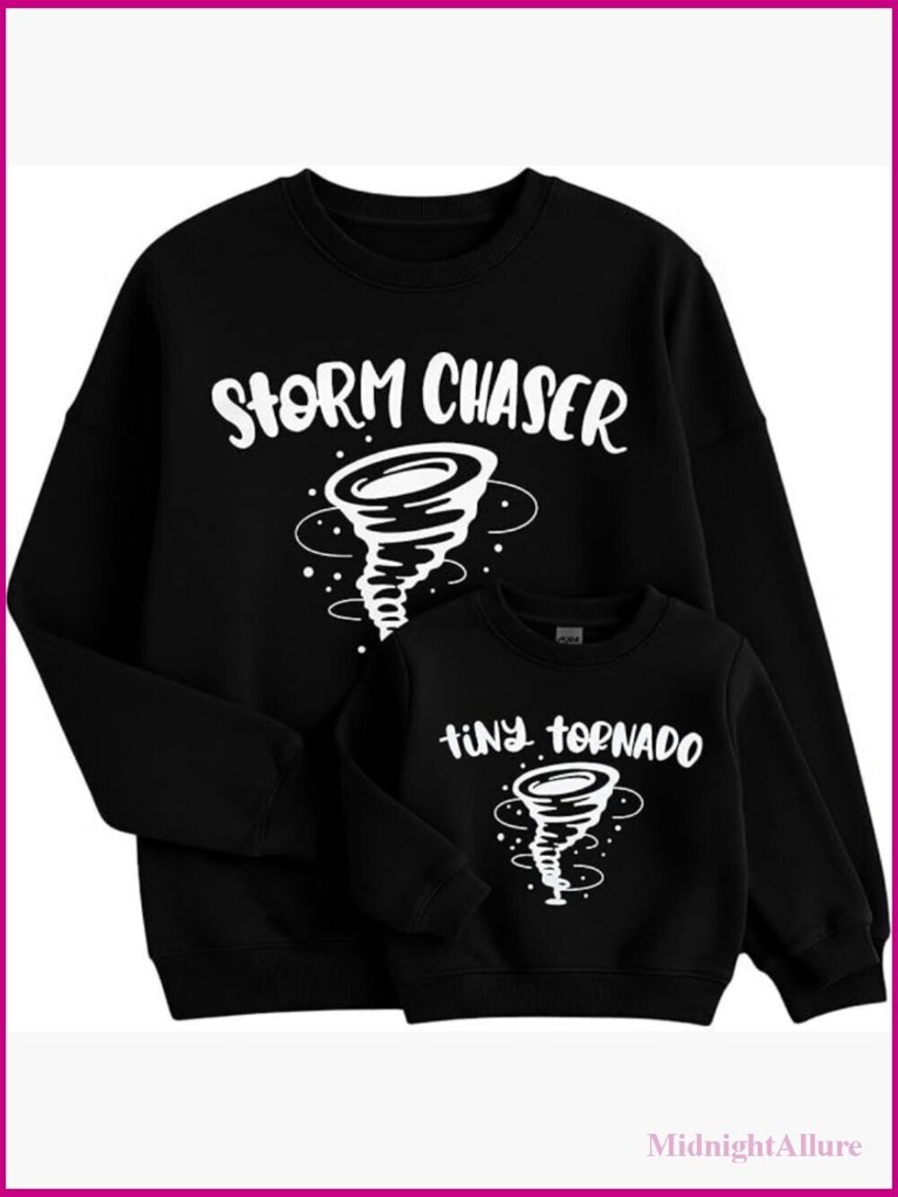 Matching Mommy and Me Sweatshirt, Letter Print, Long Sleeve Pullover